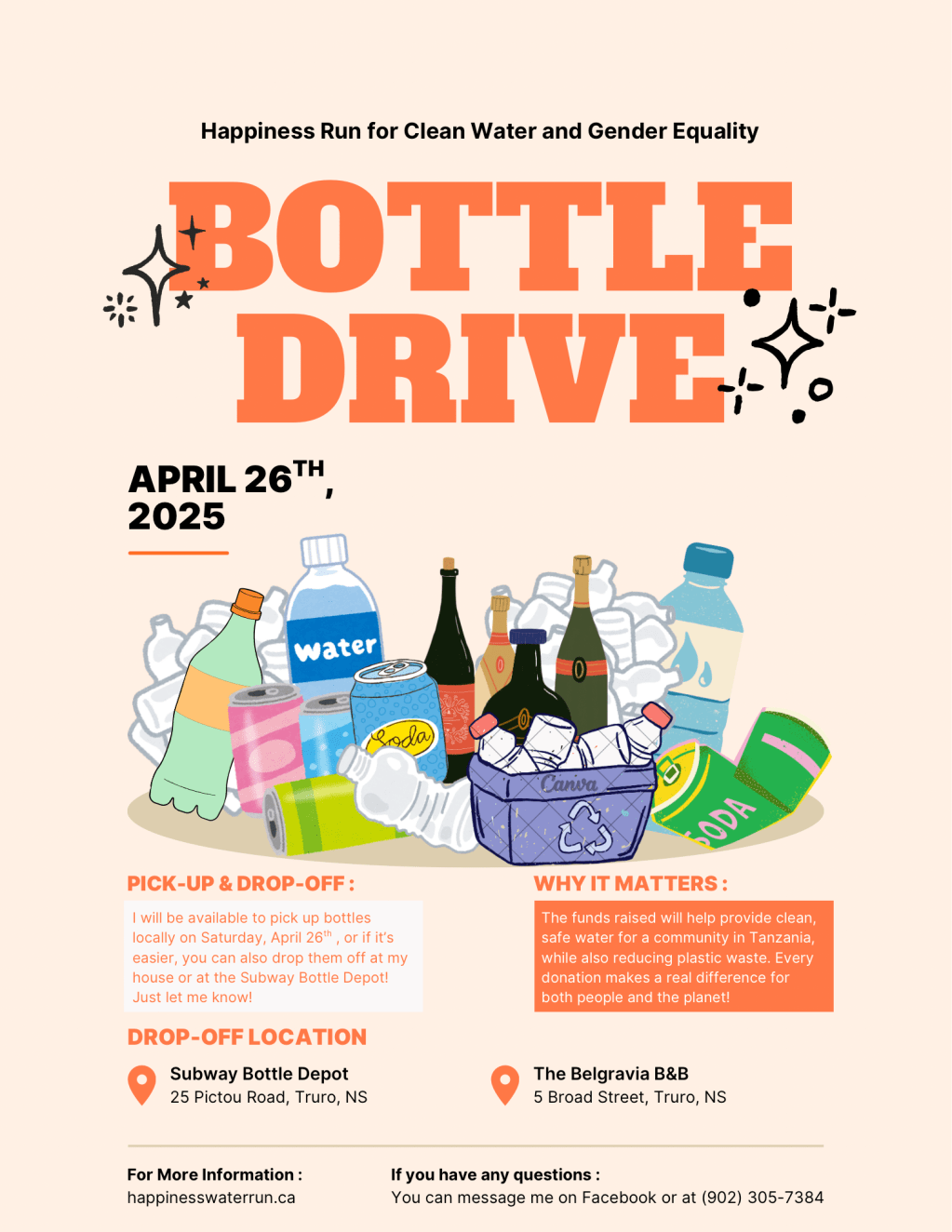 Day 8 –  Bottle Drive for Clean Water and&nbsp;Sustainability